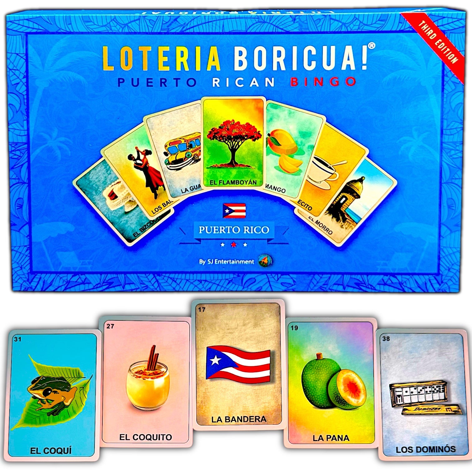 Puerto Rico Bingo: Lotería Boricua (3rd Edition) – Bilingual Puerto Rican Party Game – PR Slang & Translation Included