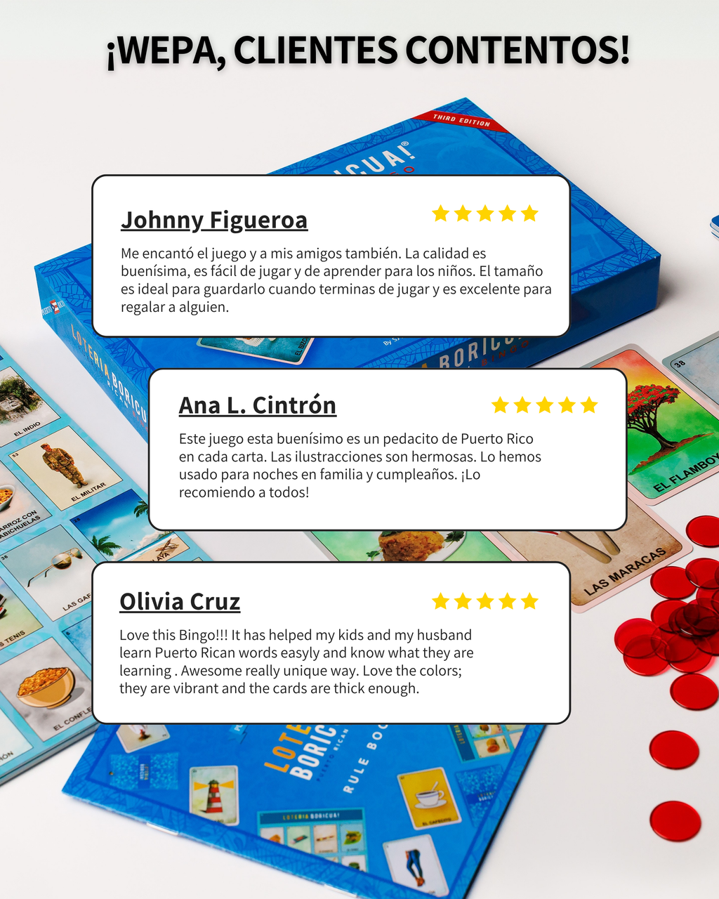Puerto Rico Bingo: Lotería Boricua (3rd Edition) – Bilingual Puerto Rican Party Game – PR Slang & Translation Included